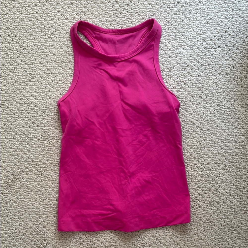 Lululemon Athletica Pink Fitted Tank Top